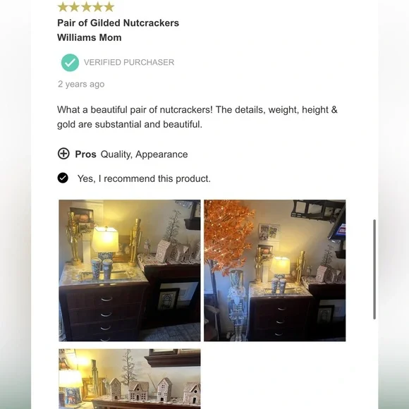 FRONTGATE SET of GILDED NUTCRACKERS - Picture 8 of 10